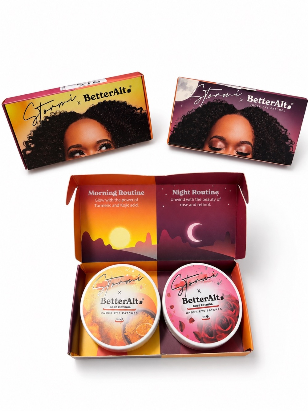 NIB BetterAlt x Stormi Under Eye Cream Pads –Morning(Yellow) & Night(Pink) Duo